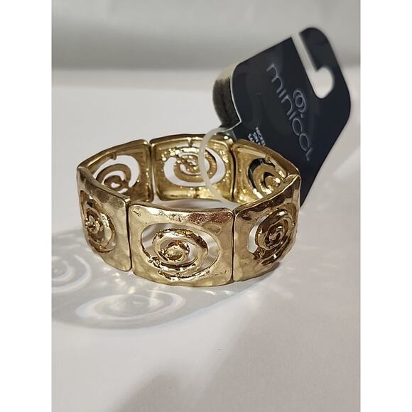 G by Gennaro Minicci Bracelet Gold Wide Stretch Small - Medium Size - Picture 3 of 5